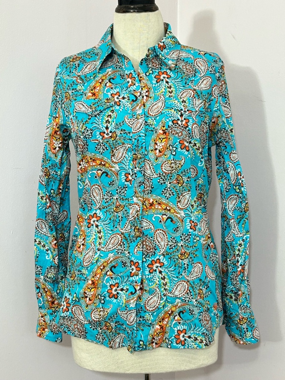Ariat Women’s Floral Paisley Snap Front  Western Shirt S/P